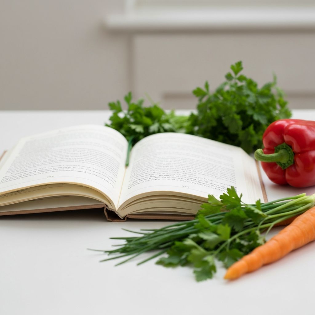 Educational concept with fresh herbs